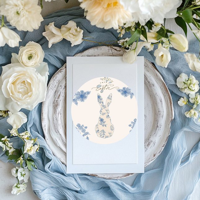 Adesivo Redondo Páscoa azul (Criador carregado)