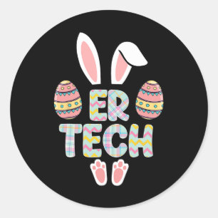 Adesivo Redondo Páscoa Bonita Er Tech Bunny Ears Ovos Felzs pascoa