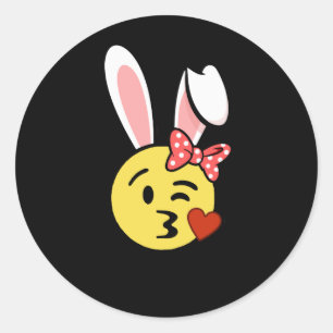 Adesivo Redondo Páscoa Bunny Emoji