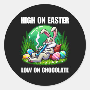 Adesivo Redondo Páscoa Coelhinha Feita Engraçada Presente de Humor