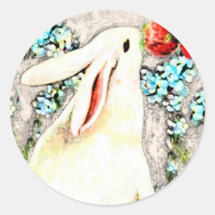 Adesivo Redondo Páscoa Coelho Coelho Pintado