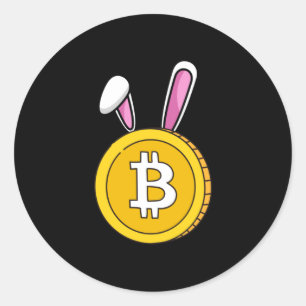 Adesivo Redondo Páscoa criptográfica feliz
