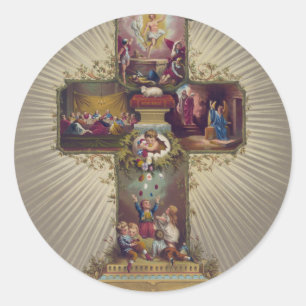Adesivo Redondo Páscoa Cross