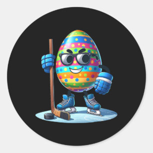 Adesivo Redondo Páscoa De Hóquei Abriga Ovos Coelhos Coelhos Coelh