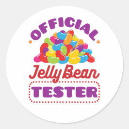 Adesivo Redondo Páscoa do Jelly Bean Tester Oficial