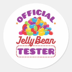 Adesivo Redondo Páscoa do Jelly Bean Tester Oficial