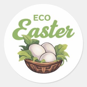 Adesivo Redondo Páscoa ecológica