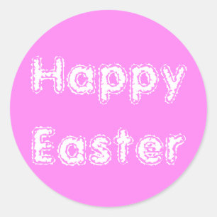 Adesivo Redondo Páscoa Frosty Violet Sticker, de Janz