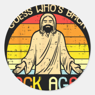 Adesivo Redondo Páscoa Jesus Adivinhe Quem Ck Religioso Cristão Mu