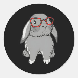 Adesivo Redondo Páscoa Mini Holland Lop Bunny Rabbit