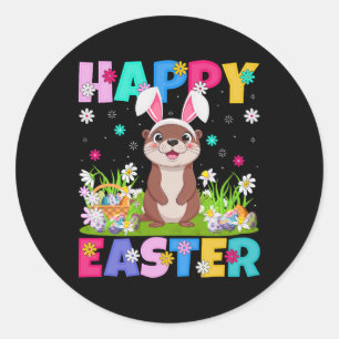 Adesivo Redondo Páscoa Otter Felz pascoa Ovo Hunt Cony Oar Otter