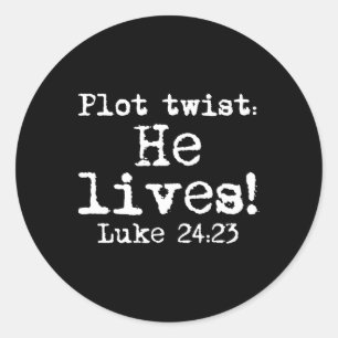 Adesivo Redondo Páscoa Plot Twist Ele Vive Luke 24 Mulheres Religi