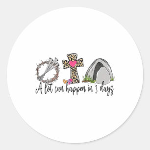 Adesivo Redondo Páscoa Pode Acontecer Em 3 Dias Cristo De Aleluia