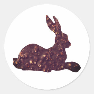 Adesivo Redondo Páscoa redonda, Chocolate castanho