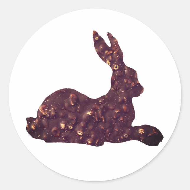 Adesivo Redondo Páscoa redonda, Chocolate castanho (Frente)