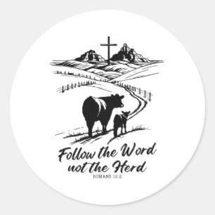 Adesivo Redondo Páscoa Seguir A Palavra Não Os Herd Romans 122