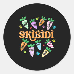 Adesivo Redondo Páscoa Skibidi Rizzler Páscoa Engraçado Rizzler Ge