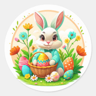Adesivo Redondo Páscoa Stickers-Bunny