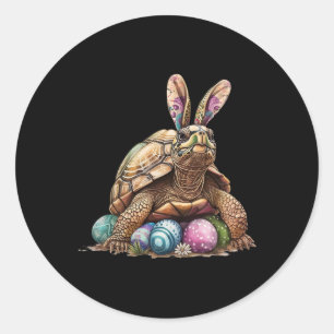 Adesivo Redondo Páscoa Tartaruga Páscoa Tartaruga Coelho Orelha Pá