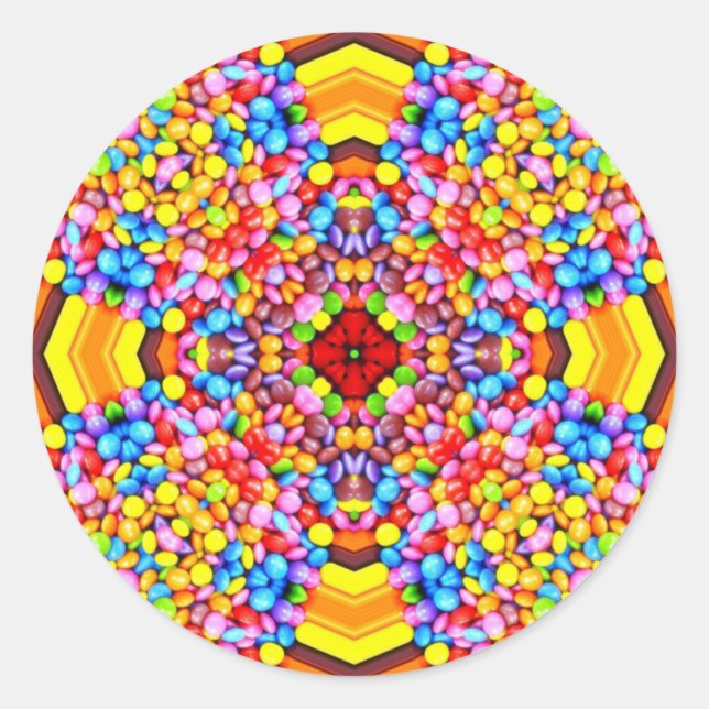 Adesivo Redondo PÁSCOA ~ WOW! CANDY multicolorido para Páscoa (Frente)