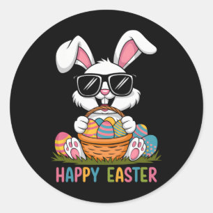 Adesivo Redondo Páscoas Meninas Crianças Crianças Bebês Coelho Coe