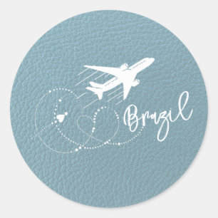 Adesivo Redondo Passaporte Azul Brasil de Traição