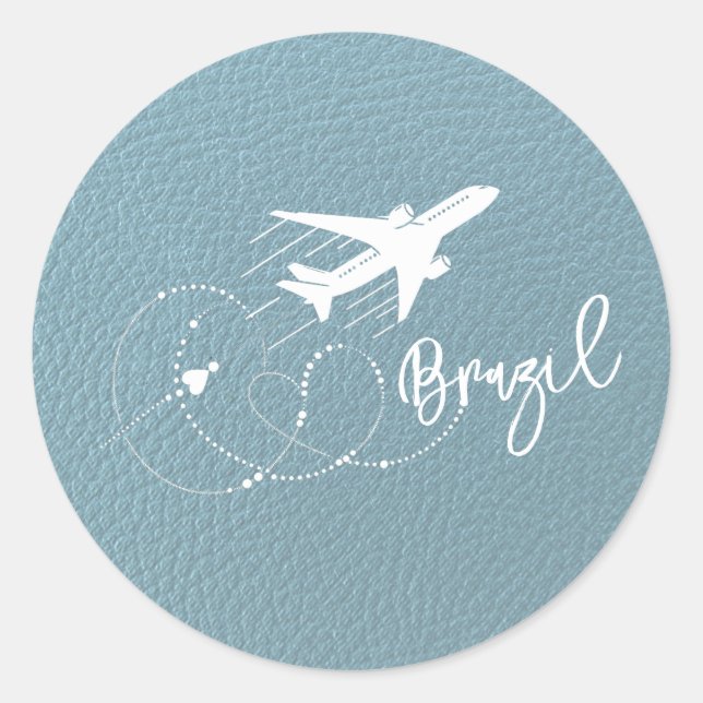Adesivo Redondo Passaporte Azul Brasil de Traição (Frente)
