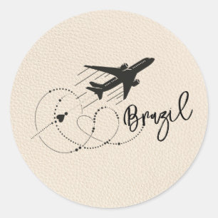 Adesivo Redondo Passaporte Ivory Brasil