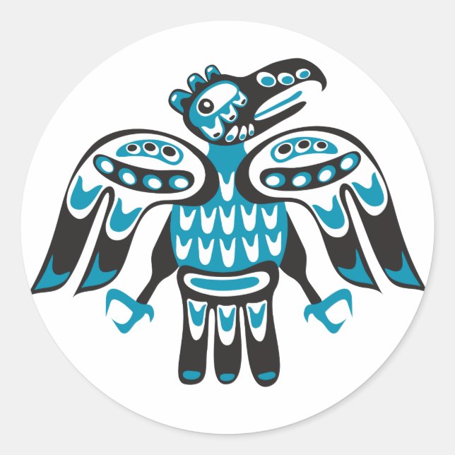 Adesivo Redondo pássaro azul (Frente)