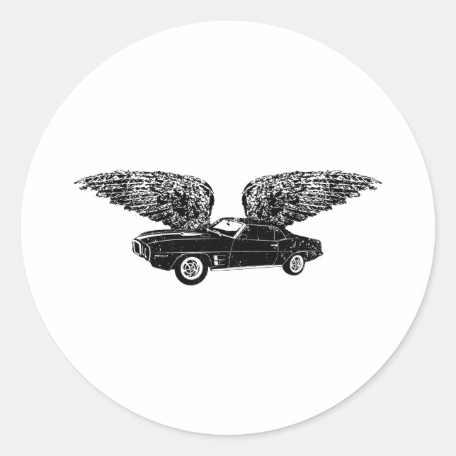 Adesivo Redondo Pássaro de Fogo Pontiac 1969 (Frente)