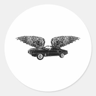 Adesivo Redondo Pássaro de Fogo Pontiac 1969