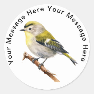 Adesivo Redondo Pássaro dourado