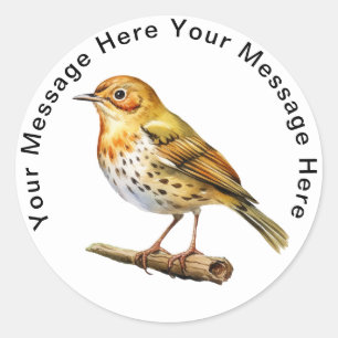 Adesivo Redondo Pássaro Forno