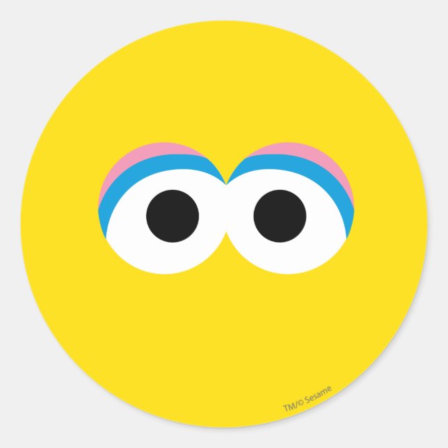 Adesivo Redondo Pássaro Grande Rosto Grande (Frente)