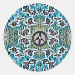 Adesivo Redondo Pássaros da Paz