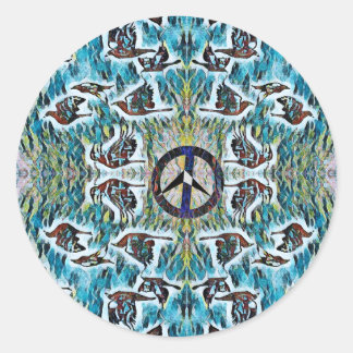 Adesivo Redondo Pássaros da Paz