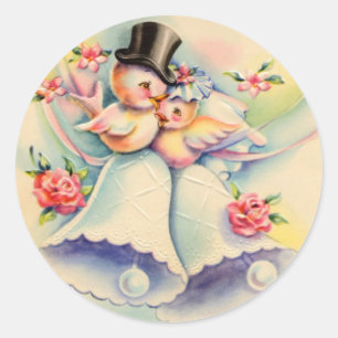 Adesivo Redondo Pássaros do Amor