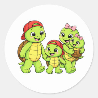 Adesivo Redondo Passeio em Família