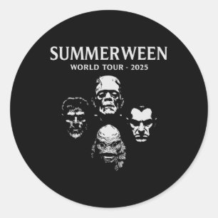 Adesivo Redondo Passeio Mundial Summerween 2025 Monstros Diversão