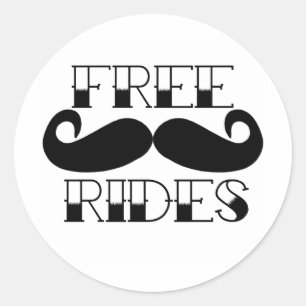 Adesivo Redondo Passeios livres do bigode