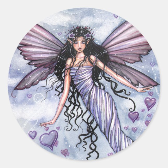 Adesivo Redondo Passionate Sky Heart Fairy Stickers (Frente)