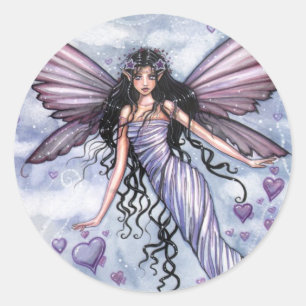 Adesivo Redondo Passionate Sky Heart Fairy Stickers