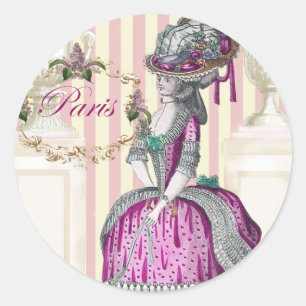 Adesivo Redondo Passo da manhã no Champs-Élysées