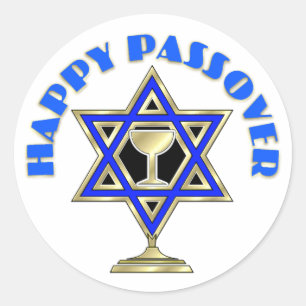 Adesivo Redondo Passover feliz