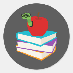 Adesivo Redondo Pasta de leitura