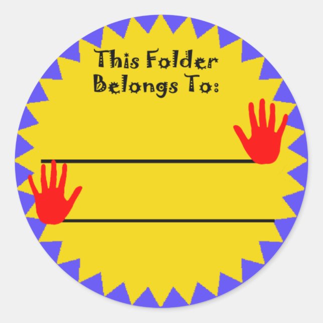 Adesivo Redondo Pasta pertence ao Sticker (Frente)