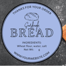 Pastel Blue Sourdough Pão Obrigado Sticker