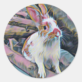 Adesivo Redondo Pastel Bunny Stickers