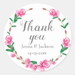 Adesivo Redondo Pastel Cor-de-rosa