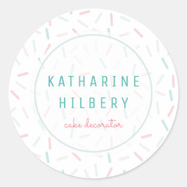 Adesivo Redondo Pastel Cores Brancos